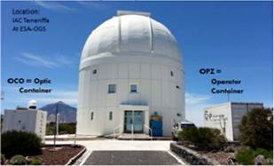 Tesat T-AOGS at the astronomical site in Teneriffe, Spain